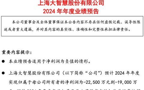 巨亏1.9亿元！大智慧，业绩崩了！