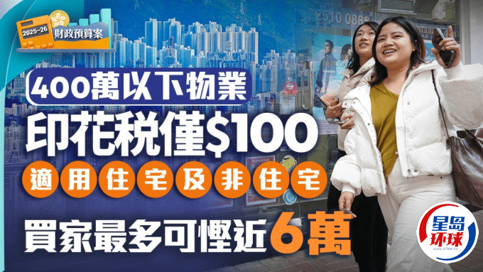 400万以下物业印花税仅100元 400万以下物业印花税仅100元