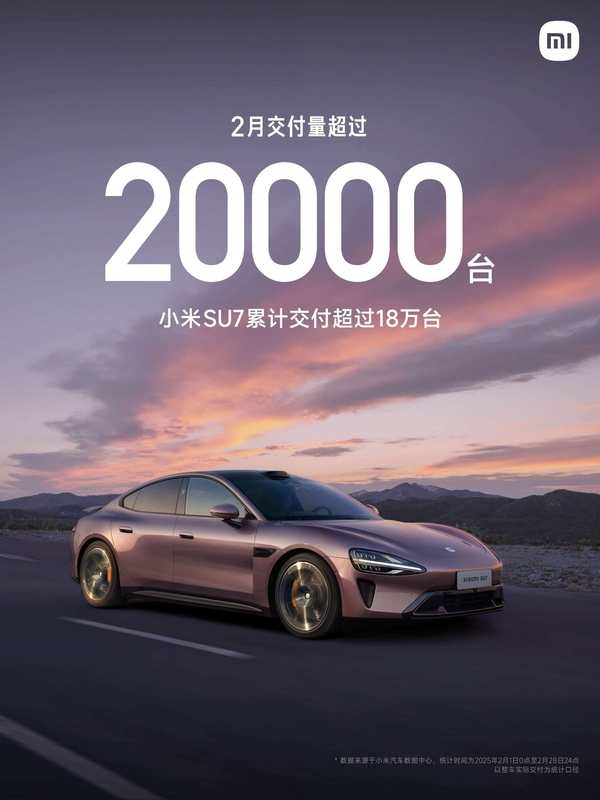 小米SU7交付再创新高!累计已超18万台