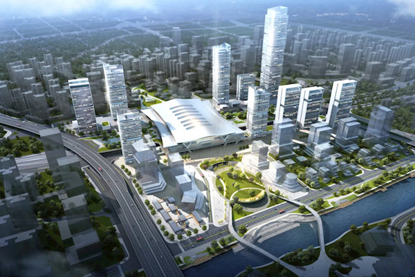 佛山高铁站拔地而起：造型如一朵玉兰花