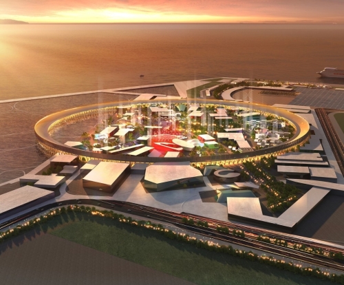 大阪世博另一亮点便是全世界最大的木造回廊「大屋根」（Grand Roof）。（图片来源：Instagram @ @sou_fujimoto）