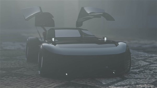 国产车自信！广汽CC4概念车官图发布：超大鸥翼门比AMG GT还张扬