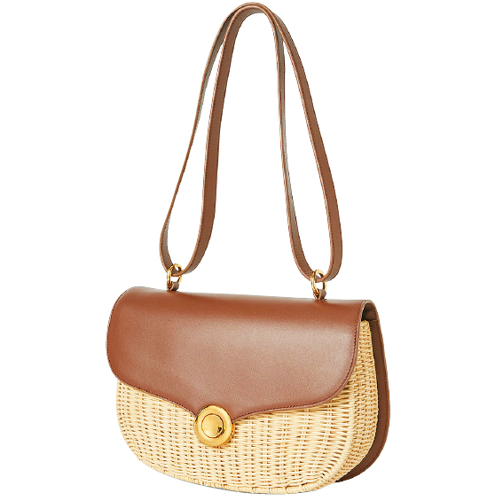 Loro Piana Ghiera中号藤织拼皮革手袋。（$60,200）