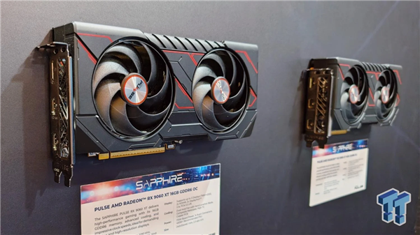 蓝宝石展出RX 9060 XT产品线:从Pulse 8GB到NITRO+ 16GB全系超频