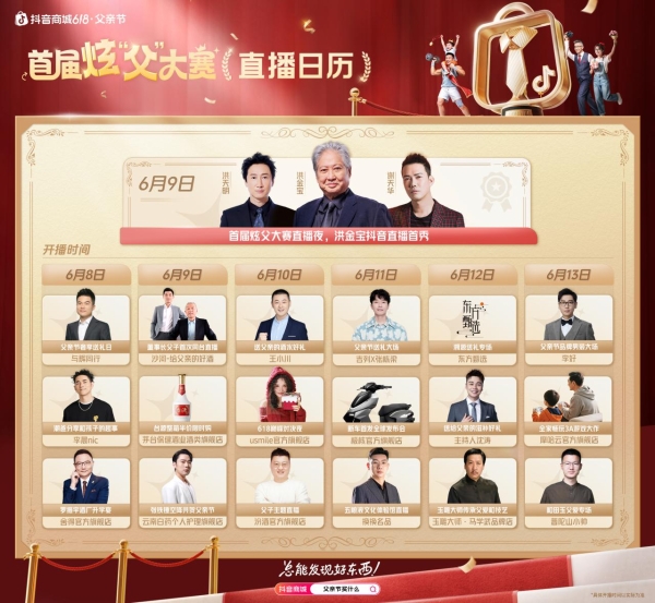  父亲节站上C位：抖音商城「首届炫父大赛」启动！为多品类商家拓场提效
