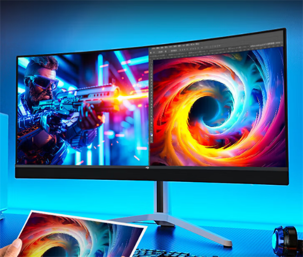泰坦军团新款34寸带鱼屏首发4999元:240Hz QD-OLED屏、2.1扬声器