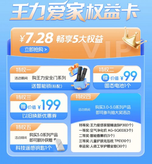 7.28元解锁五大特权！王力“爱家权益卡”开启智能安防普惠时代 