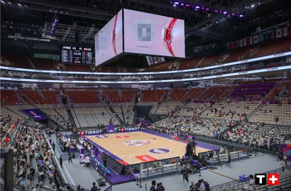 天梭精准计时2025国际篮联女篮亚洲杯赛场 