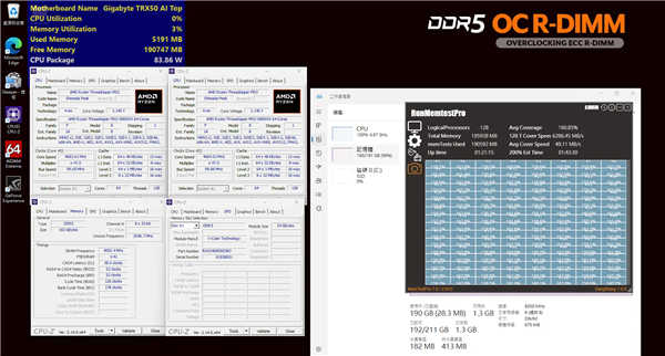 至高2TB、8200MT/s！全何推出OC RDIMM内存：适配线程撕裂者9000