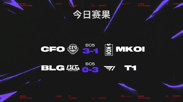 《英雄联盟》2025 MSI季中赛 BLG 0-3惨败T1 掉入败者组