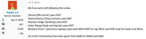 单个CCD最多32核心！AMD Zen6主力2nm 低端3nm