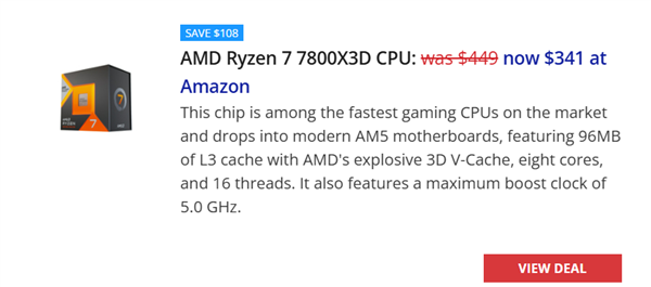 各自价位最好的两款游戏CPU！AMD 7800X3D、9950X3D降至历史低价