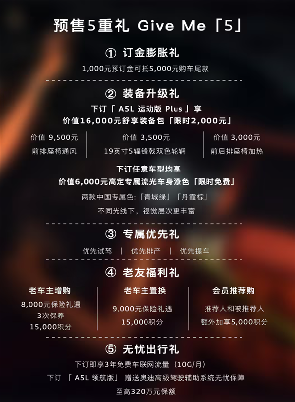 德系豪车首次用上华为智驾！一汽奥迪A5L先享礼遇价公布：25.68万起