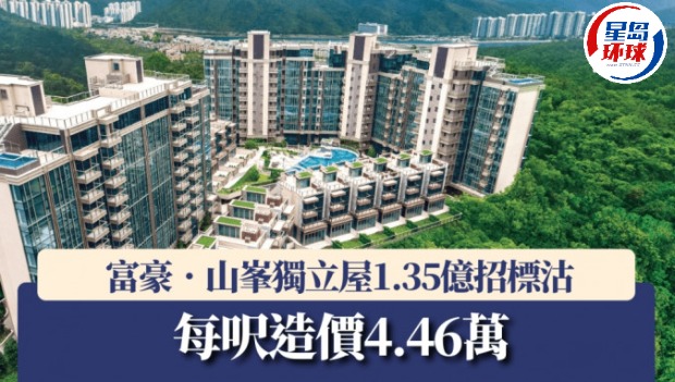 富豪·山峯独立屋1.35亿招标沽,每呎造价4.46万
