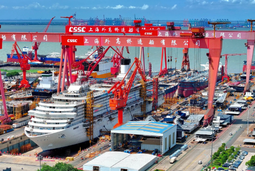 新进展！第二艘国产大型邮轮爱达·花城号建造进入设备调试阶段