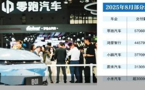 新造车8月成绩单：零跑继续领跑
