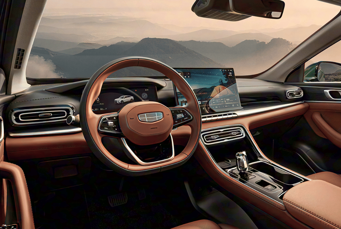 第五代吉利帝豪内饰官图发布，Flyme Auto 智能座舱成焦点