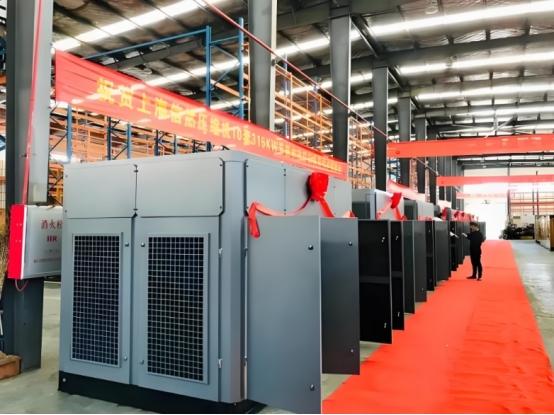 信然数10台560KW螺杆节能空压机以及5台1700KW离心式空压机助力锂电产业升级降耗 