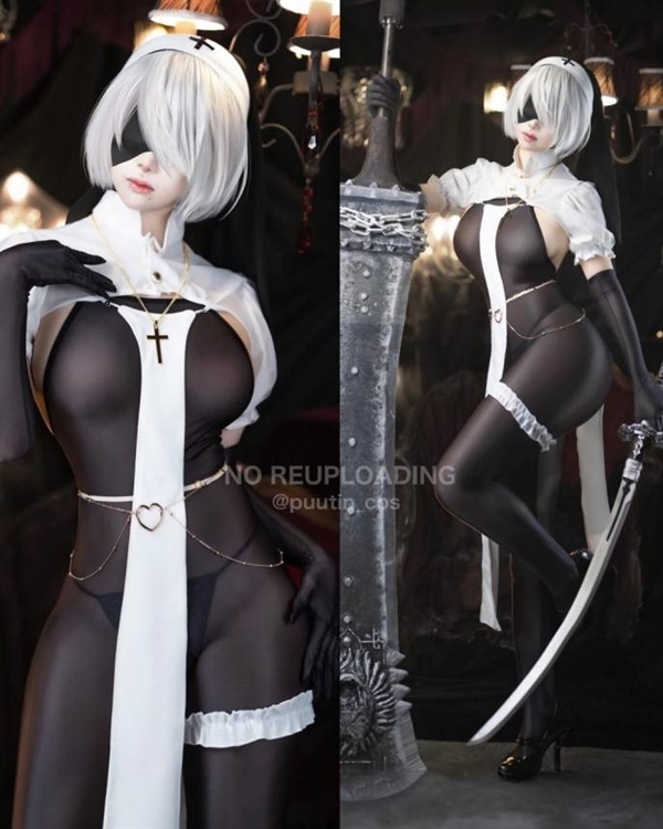 日本妹晒Cos《尼尔》2B对比照 完美还原游戏美女