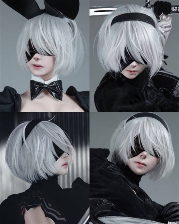 日本妹晒Cos《尼尔》2B对比照 完美还原游戏美女