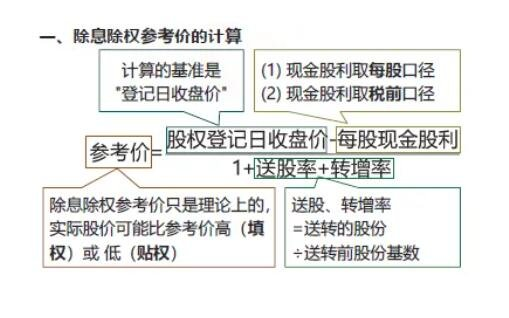 除息价格计算公式图解