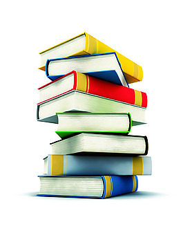 教材教辅书籍堆