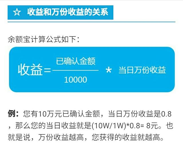 收益和万份收益的关系