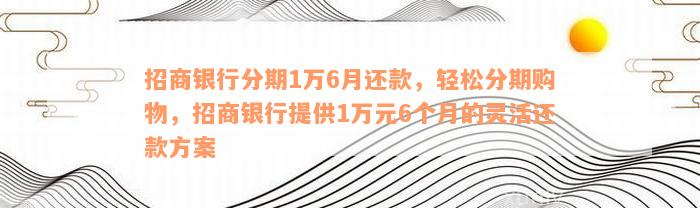 小额贷款分期还款示意图