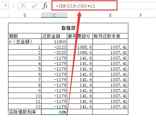 年化利率计算公式图解