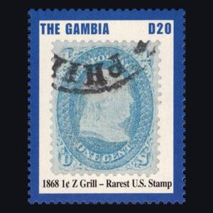 1868年1美分Z Grill邮票