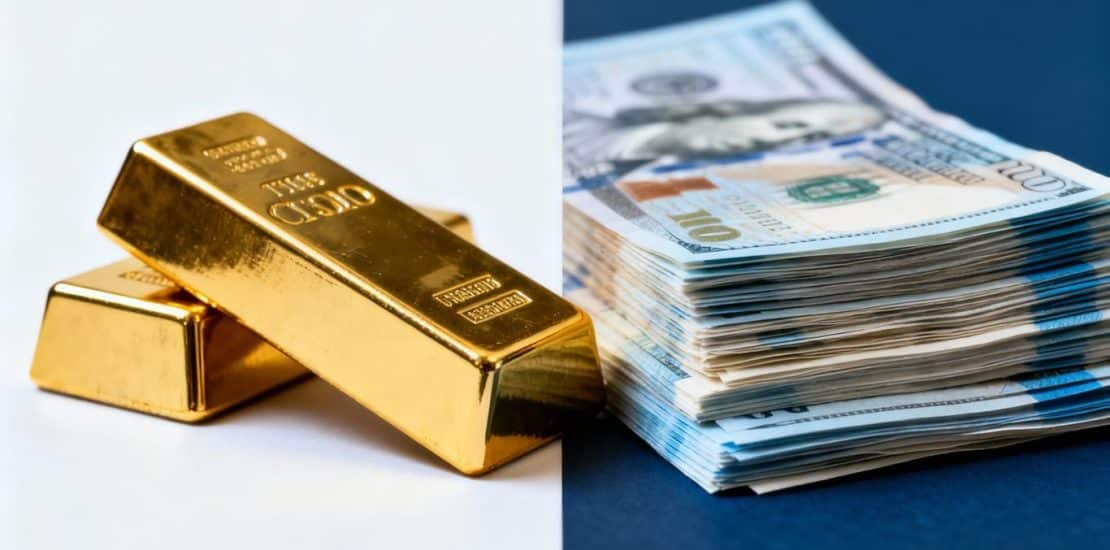 实物黄金与纸黄金区别示意图