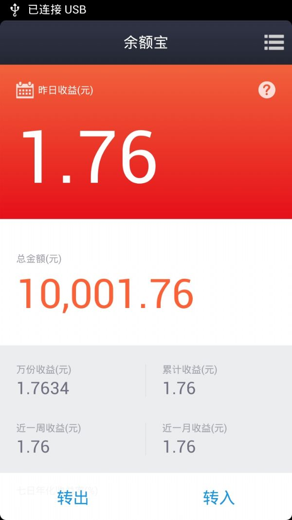 余额宝收益到账时间案例