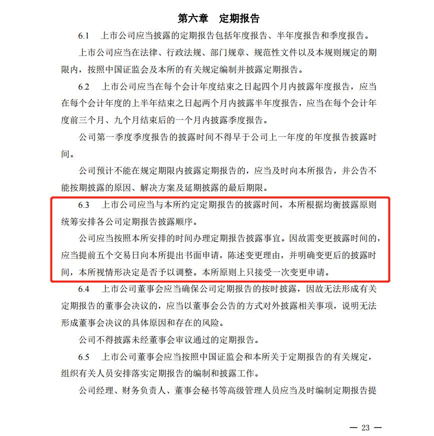 交易所定期报告规则截图