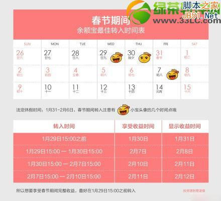 春节期间转入时间表