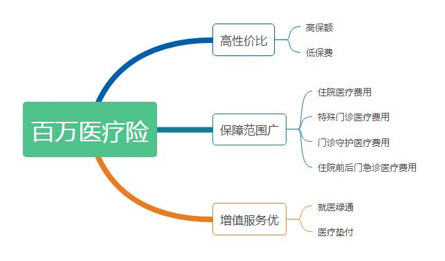 百万医疗险产品示意图