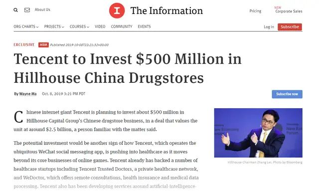 腾讯早期投资