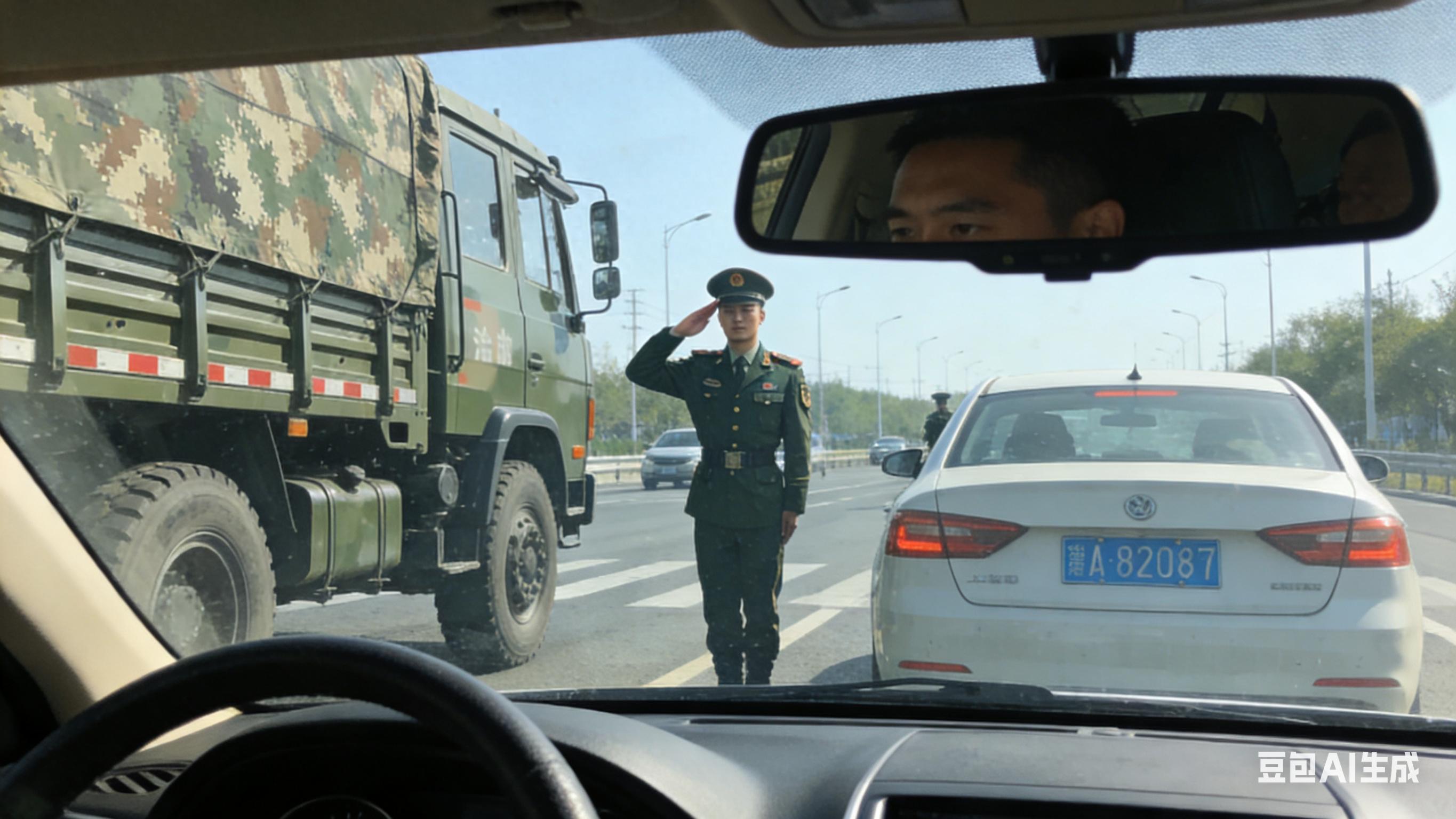 司机礼让部队车辆 军人摘手套敬礼，温暖瞬间刷屏 网友：这才是最美的双向奔赴