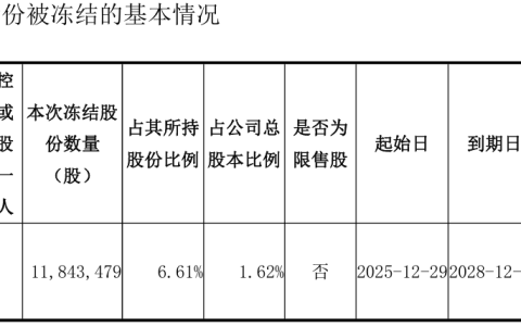 赛微电子实控人千万股冻结，股东轮番减持引市场担忧