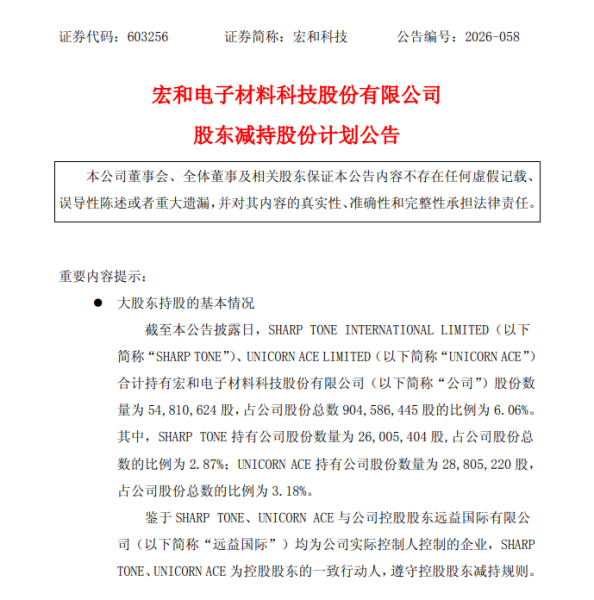 宏和科技实控人拟减持3%股份,董事长薪酬301万刚定增募9.9亿